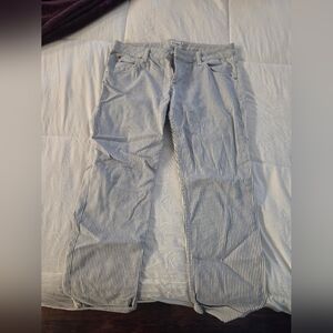 Hudson Jeans Blue and White Striped Pants